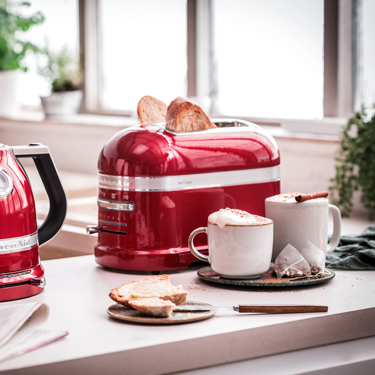 KitchenAid Artisan Brödrost 2 skivor Röd Metallic