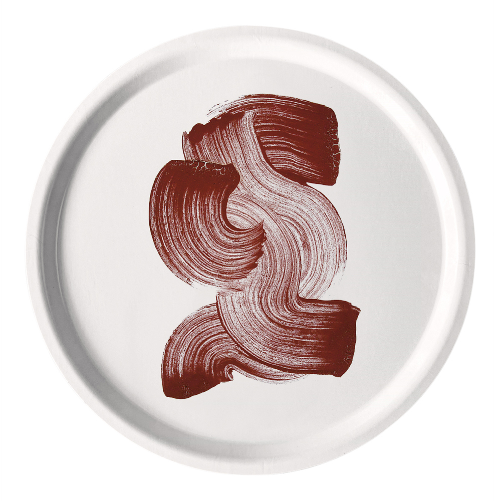 Bricka Rund 38 cm Swedish Red