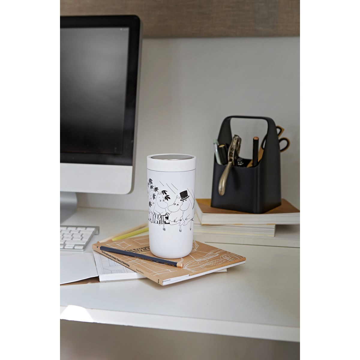 Mumin To Go Click Mugg 40 cl Soft White