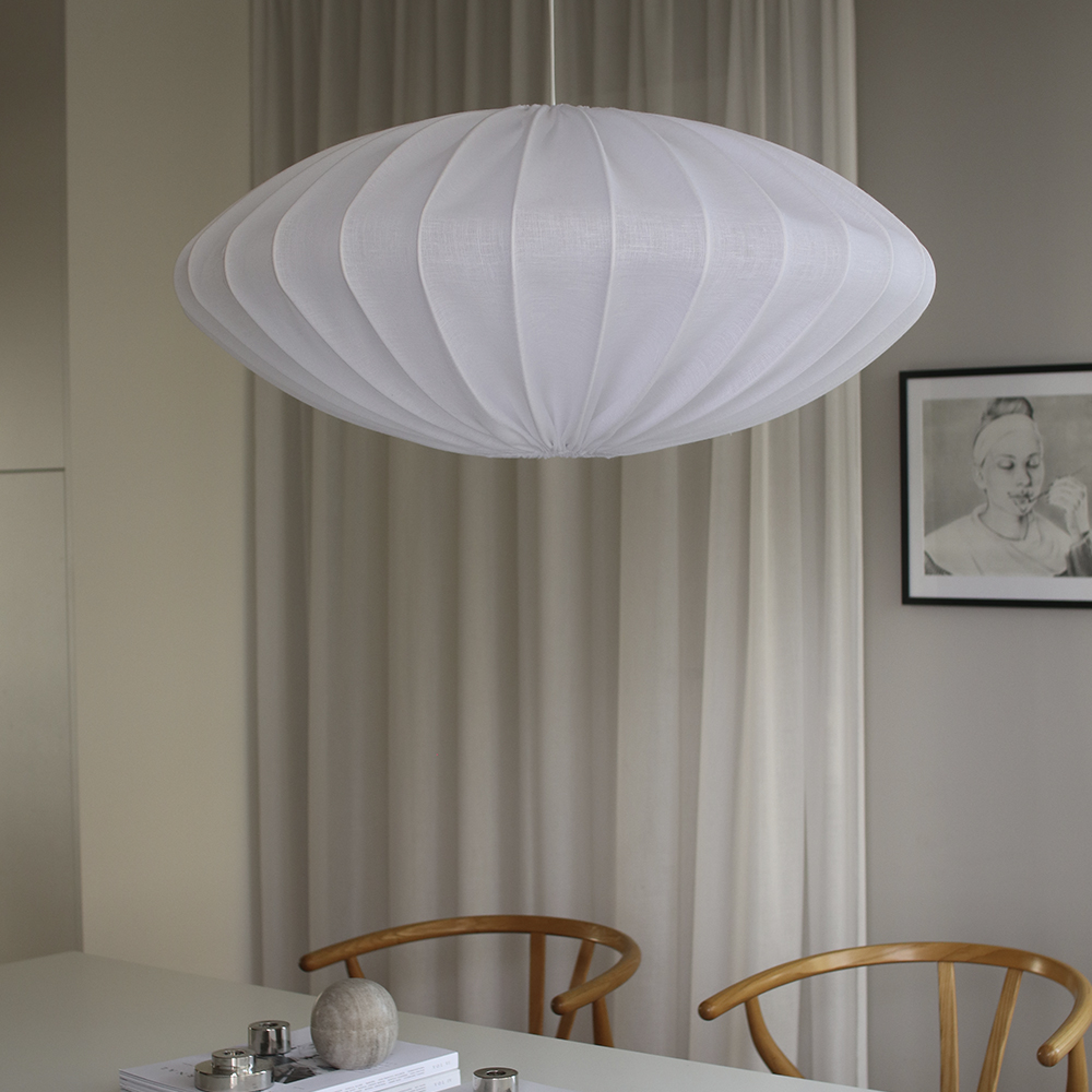 Ellipse Taklampa Linne 80 cm Vit