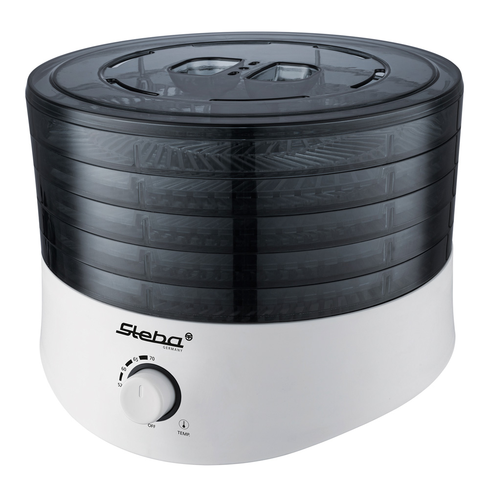 Svamptork / Frukttork 5 brickor 18 cm Svart/Vit