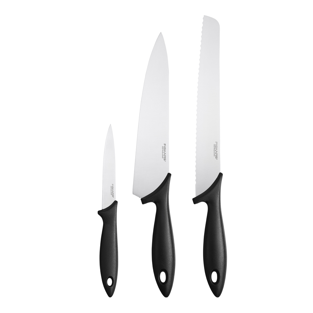 Essential Knivset 3 delar Svart
