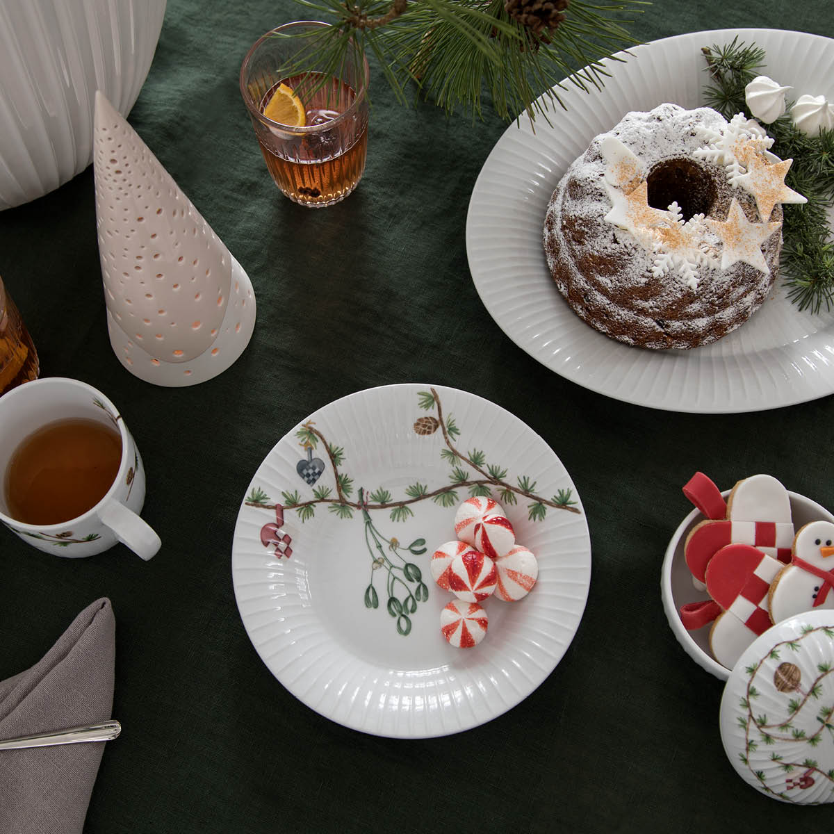 Hammersh?i christmas Tallrik 19 cm Vit