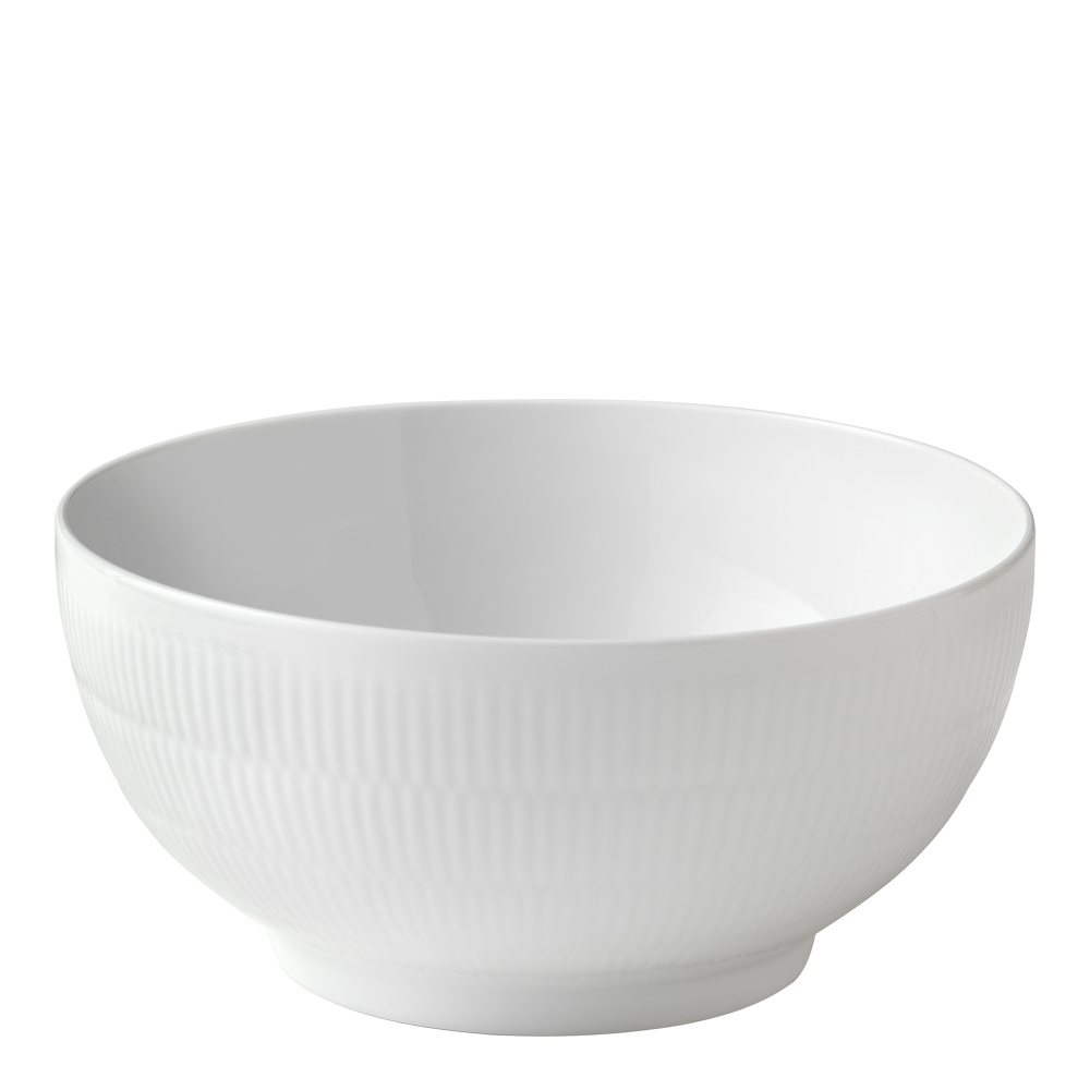 White Fluted Skål 3,1 L 24 cm
