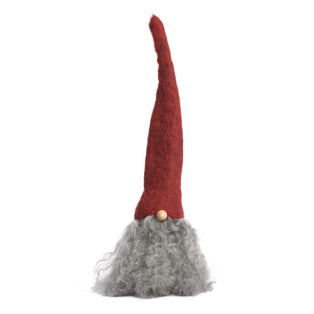 Skäggtomte Gotland Liten 25 cm Röd/Grå