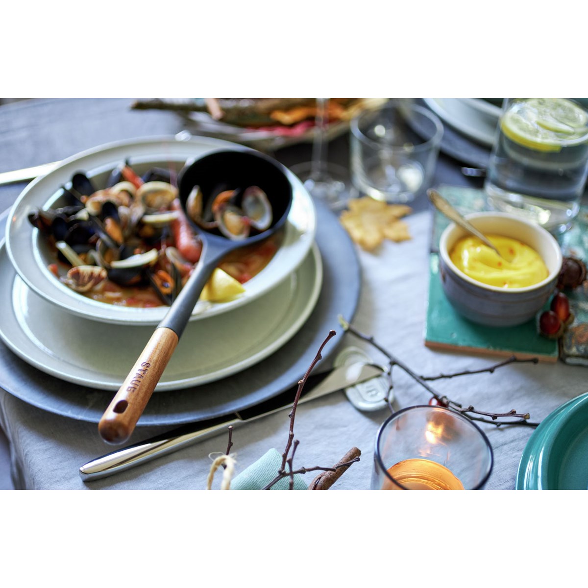 Gadgets Soppslev 31 cm Silikon/Akacia