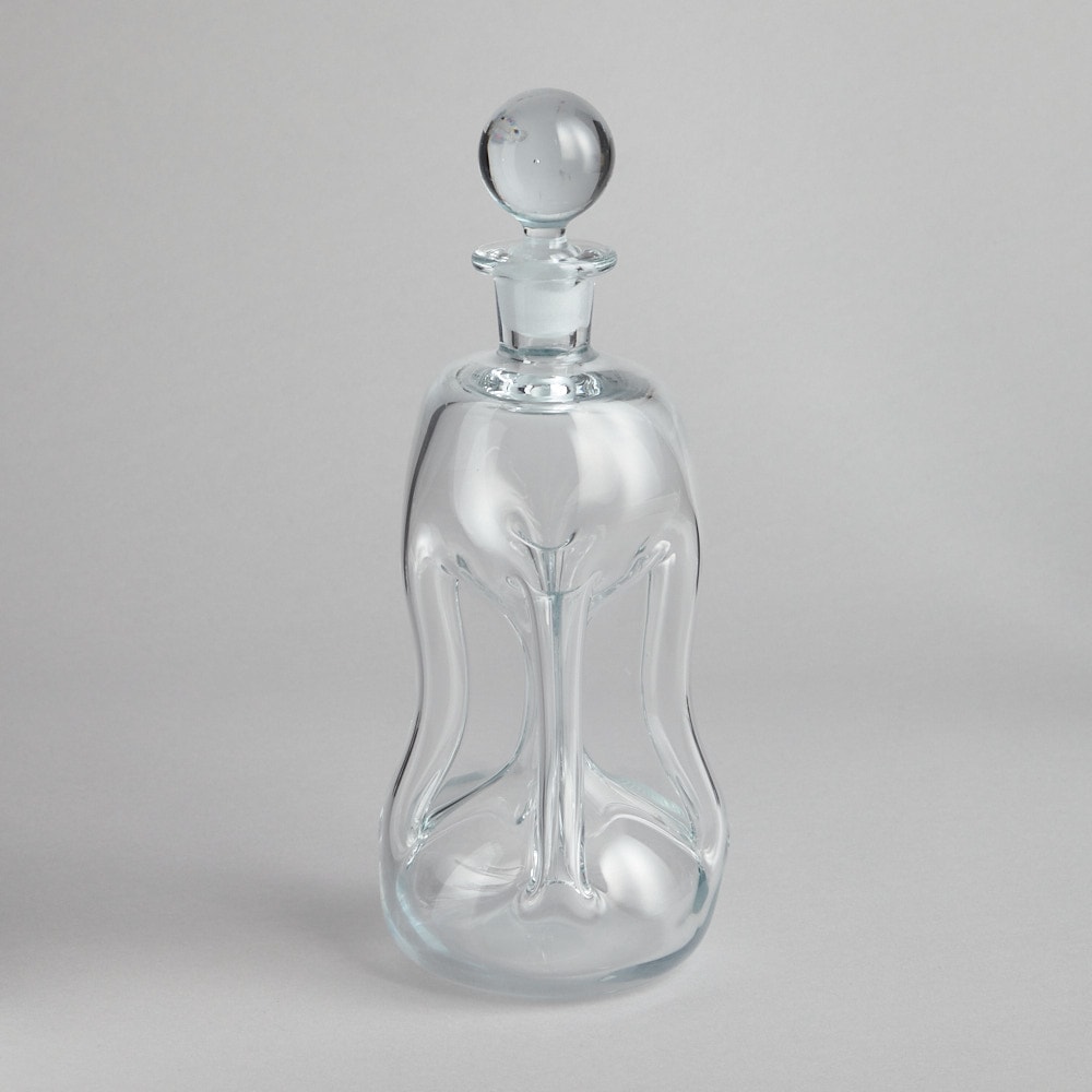 SÅLD Kluckflaska i Glas 27 x 10 cm