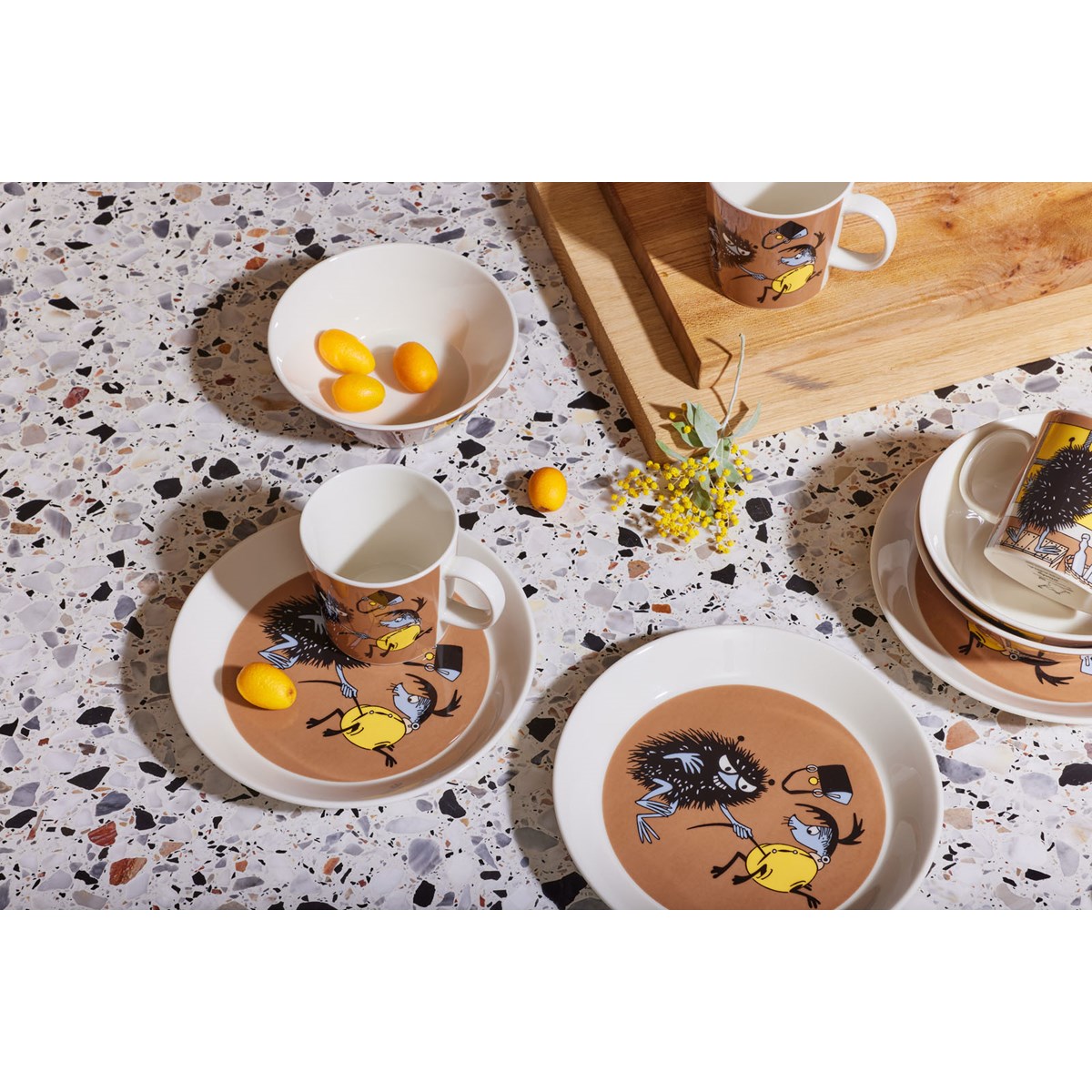 Mumin Skål Stinky i Farten 15 cm Brun