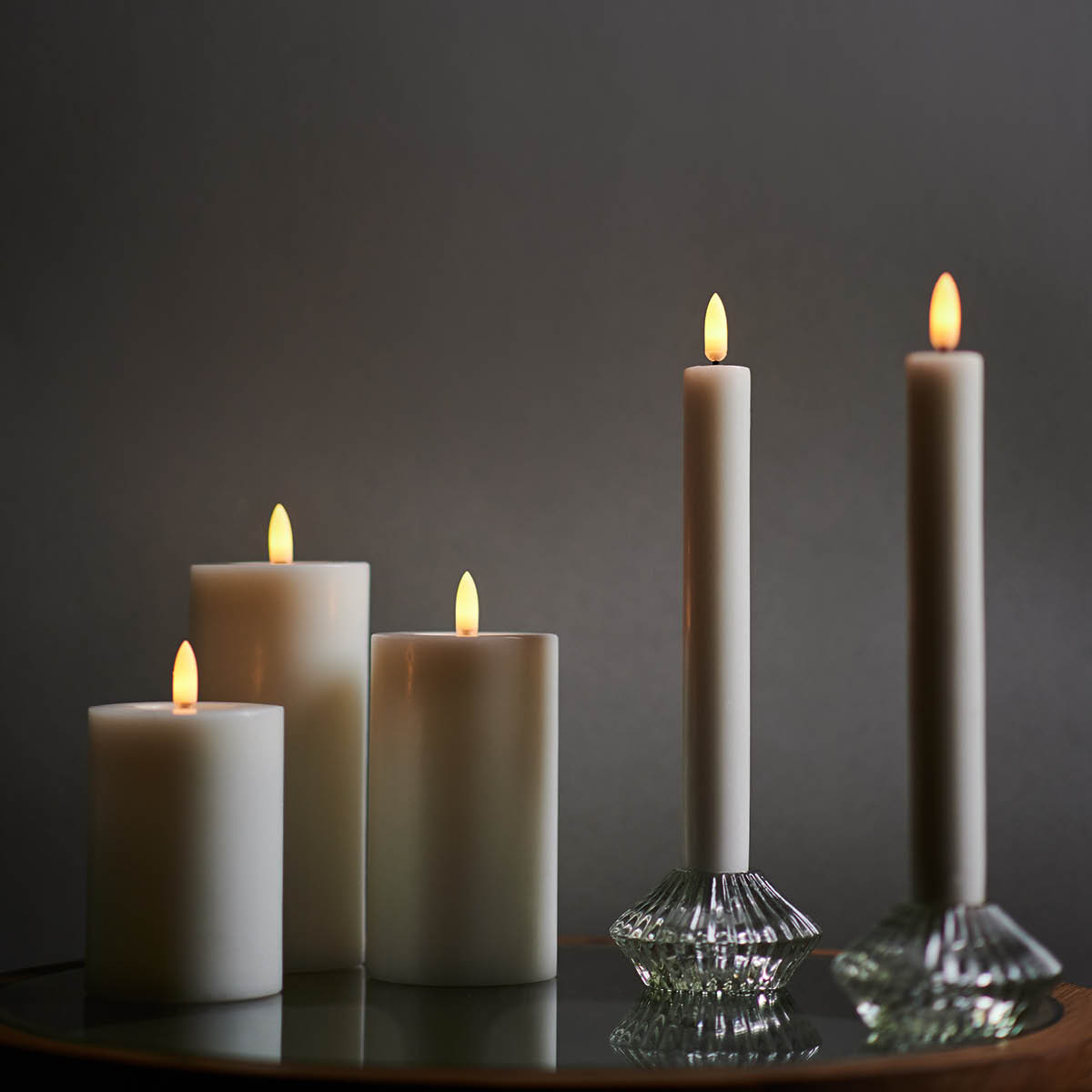 Kronljus LED 2,5x20 cm 2-pack Off-white