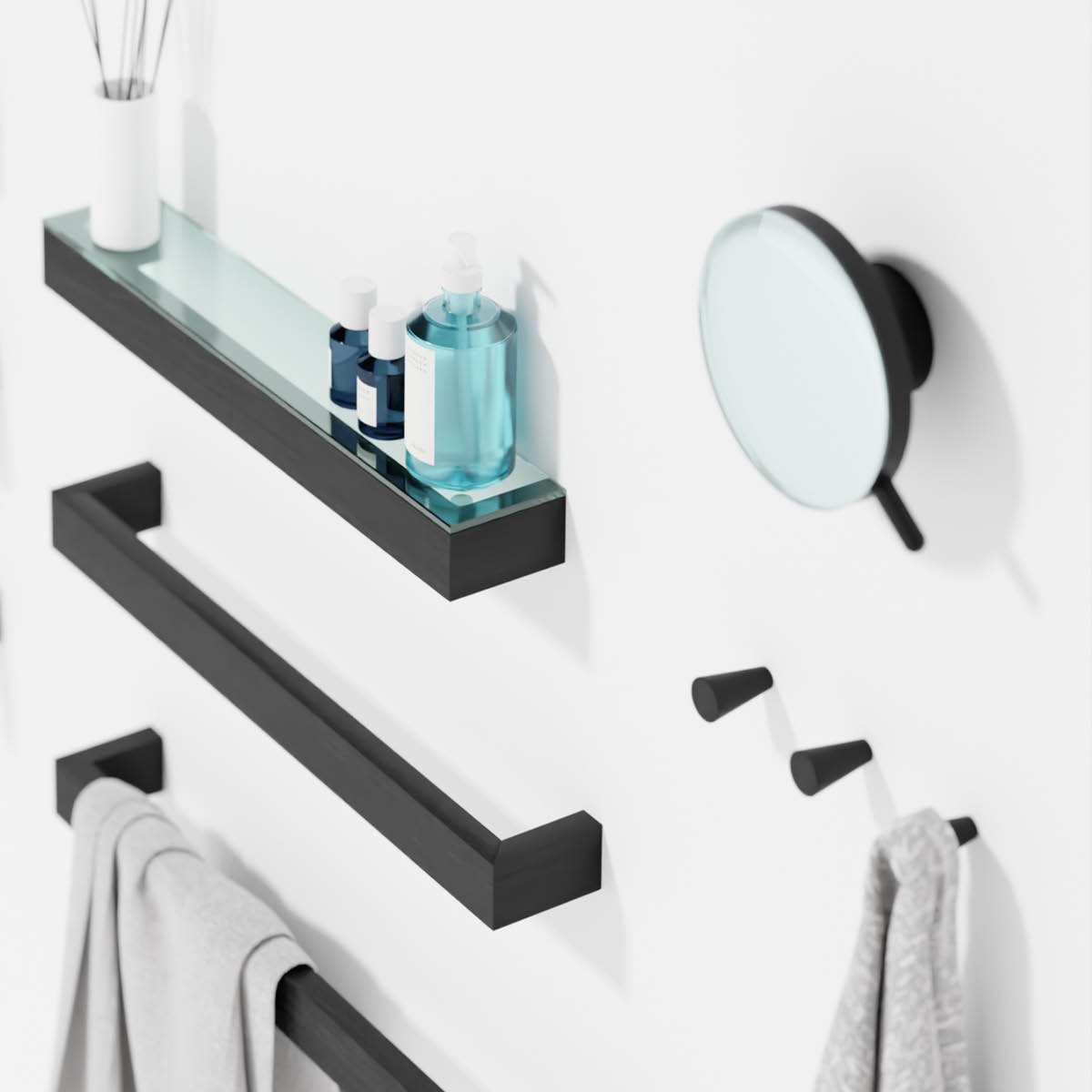Magnify Mirror Förstorande Väggspegel 18 cm Mörk Ek