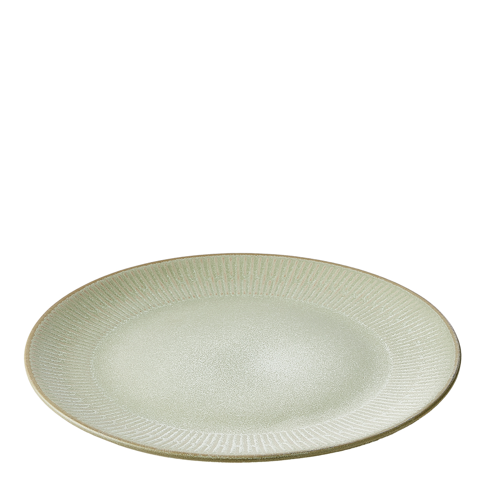 Relief Stoneware Tallrik 27 cm Grön