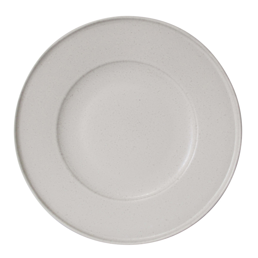 White Satin Assiette 23 cm White Snow