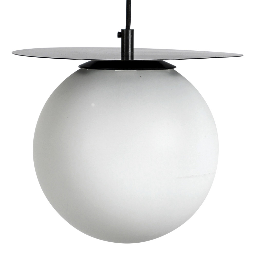 Lush Globe Taklampa 27 cm Svart/vit