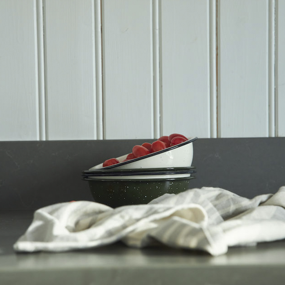 Doris Emaljskål 16 cm Beige