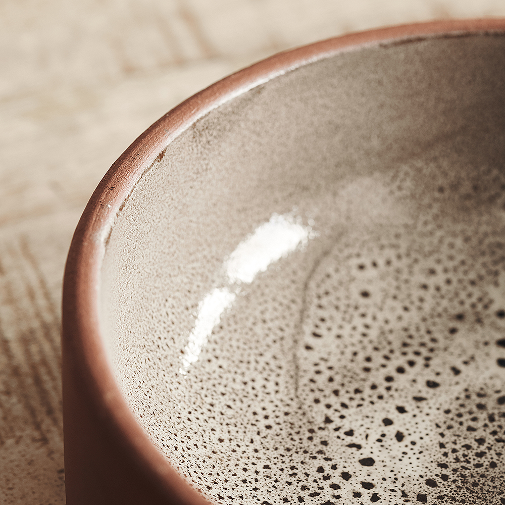 Retro Skål 10x5 cm Rost/Beige