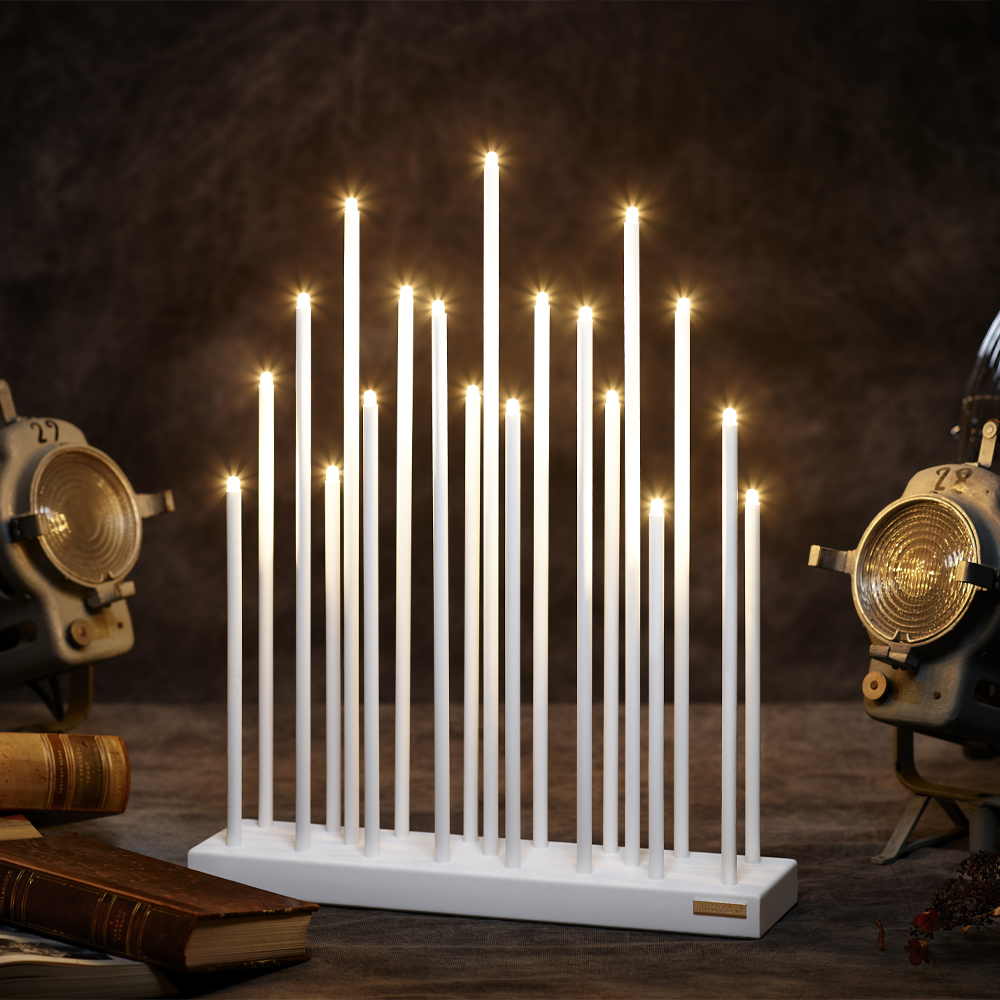 Elflugan Adventsljusstake Original 32x8 cm Kritvit