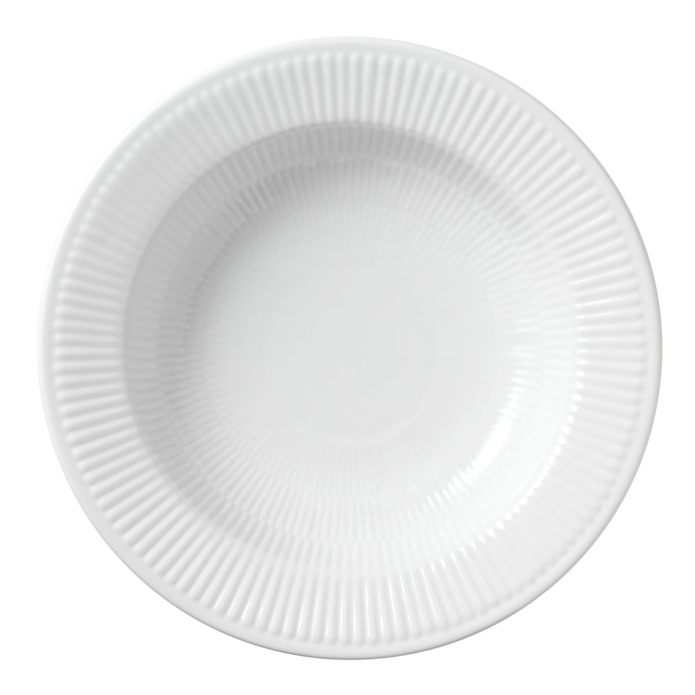 White Fluted Pastatallrik 30 cm