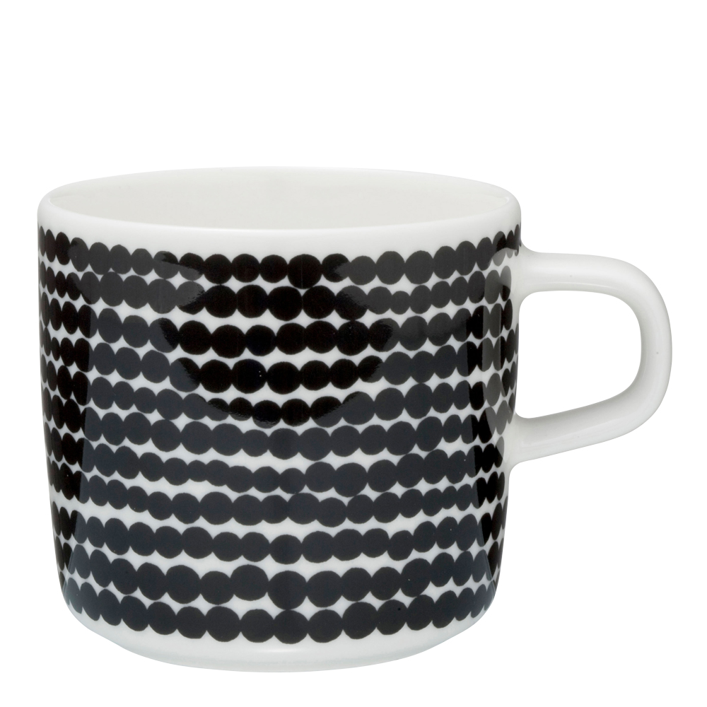 Räsymatto Kaffemugg Svart liten prick 20 cl