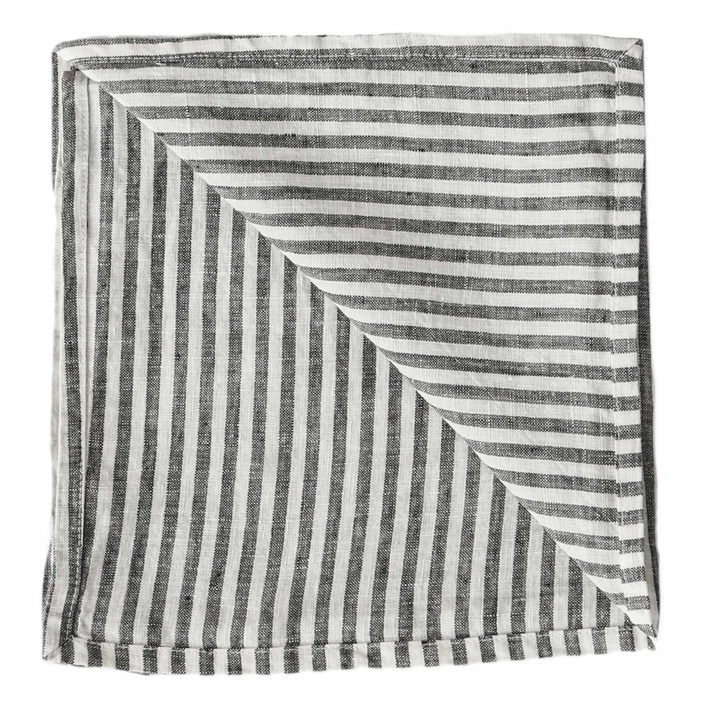 Lin Servett 45x45 cm Grå/Vit