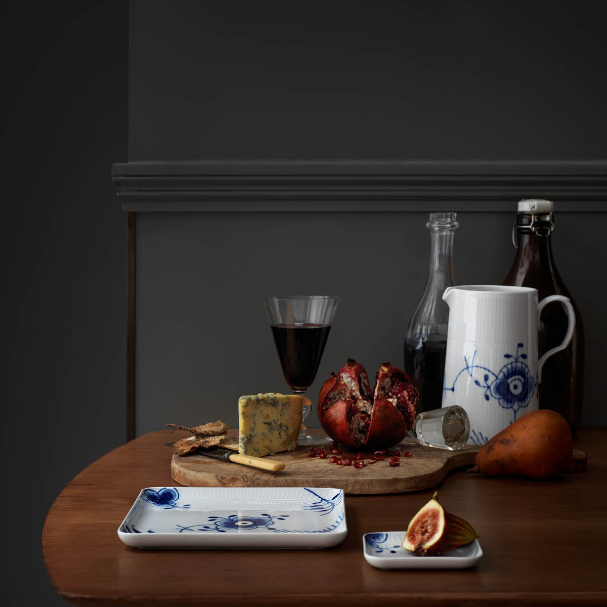 Blue Fluted Mega Tallrik 9x9 cm