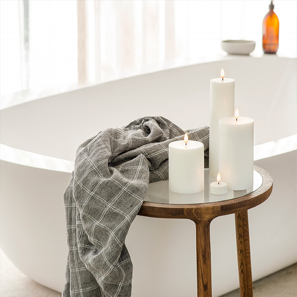 Uyuni Lighting Blokkljus LED 22 cm Ivory