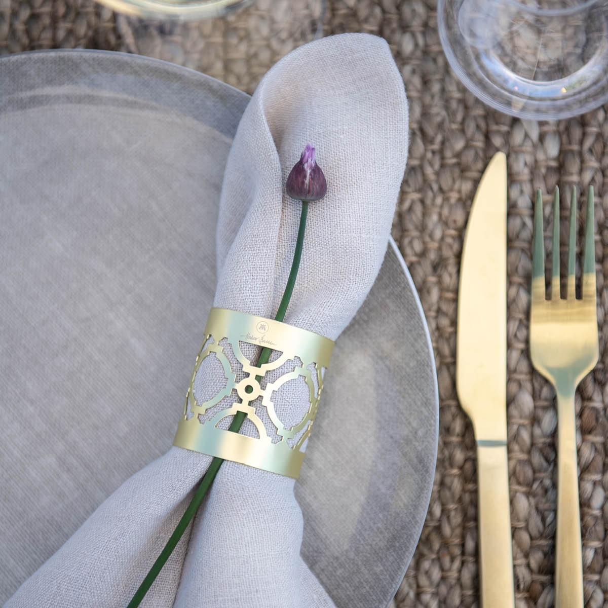 Cape Servettringar 4-pack Guld