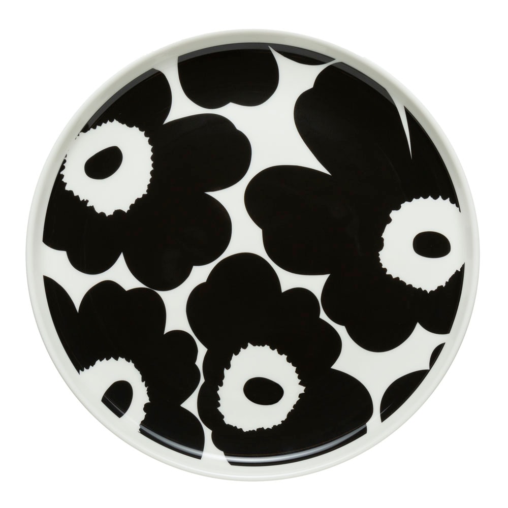 Unikko Tallrik 20 cm Svart/Vit