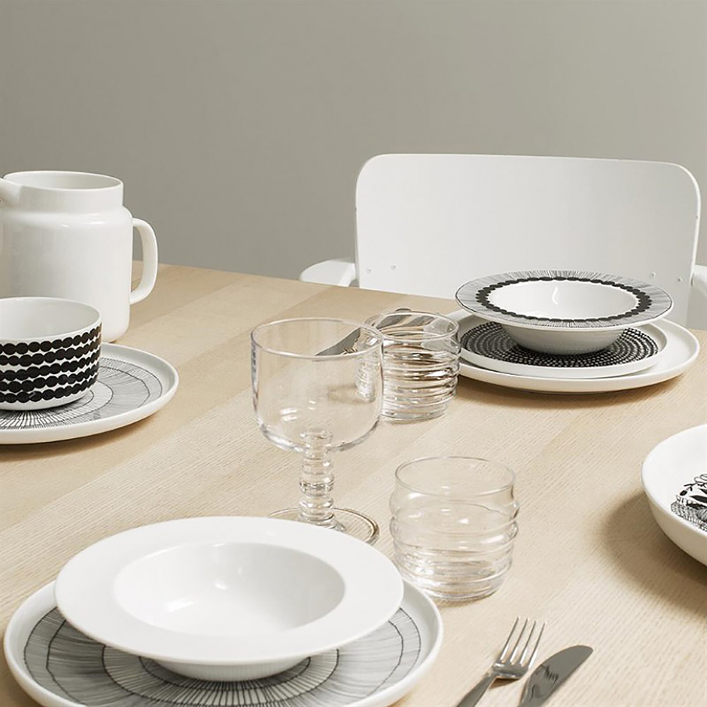 Oiva / Siirtolapuutarha Tallrik flat 20 cm Svart
