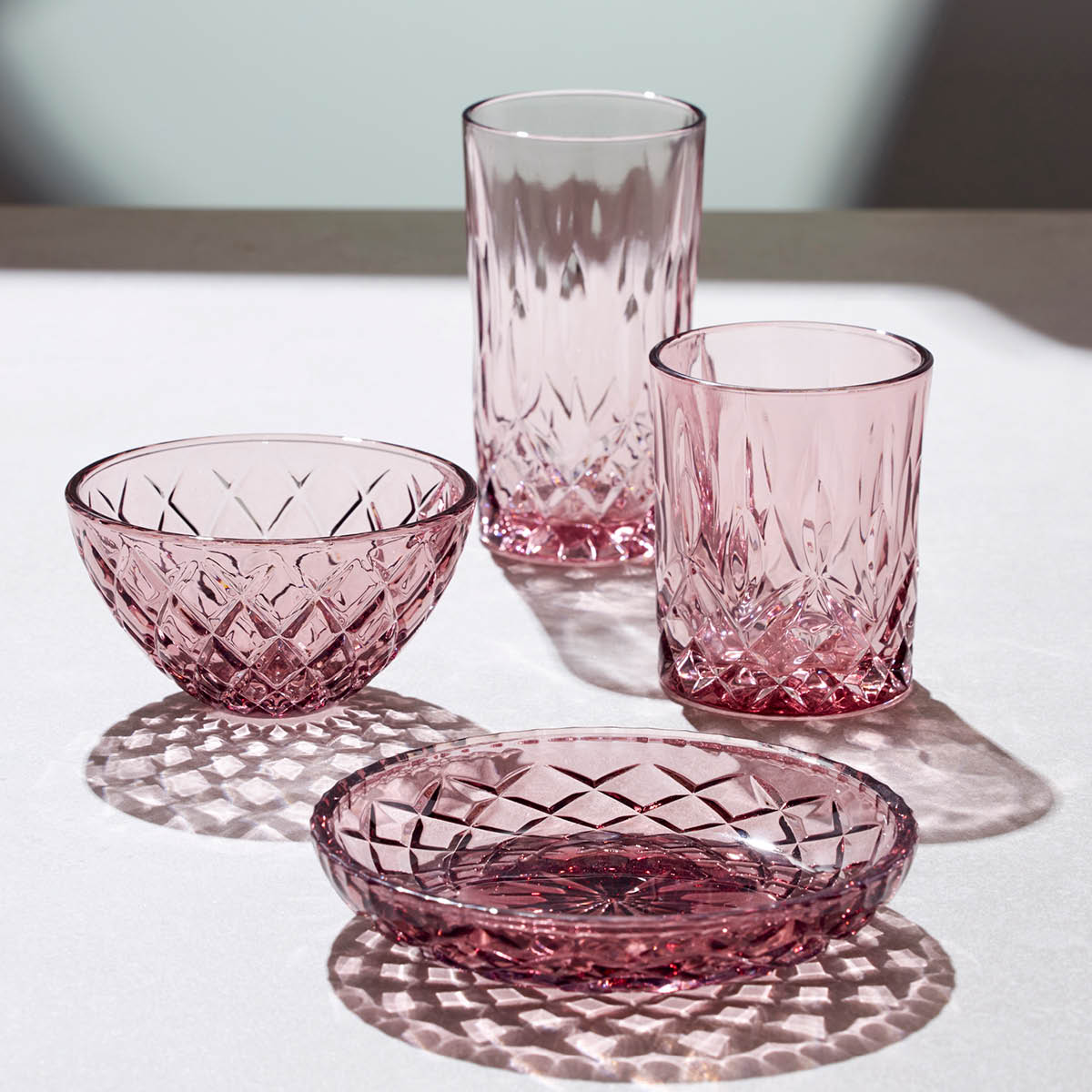 Sorrento Skål 12 cm 4-pack Rosa