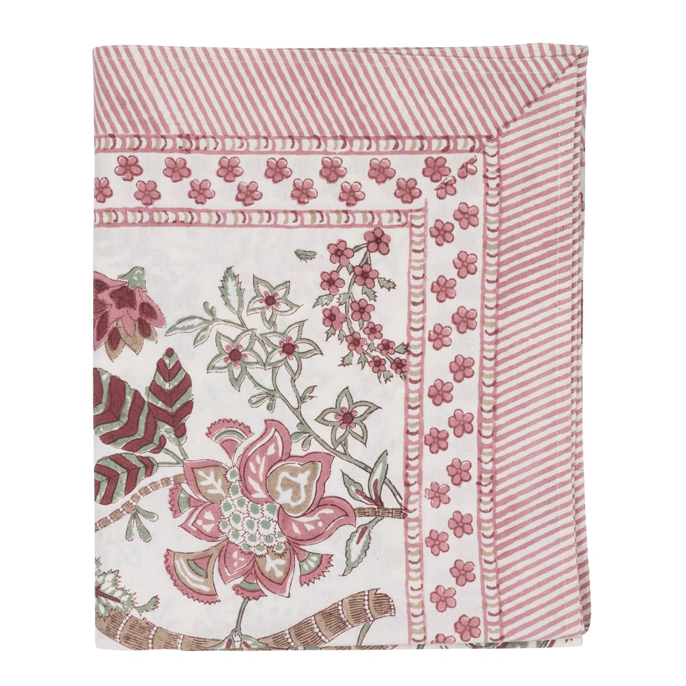 Floral Bordsduk 150x230 cm Rosa