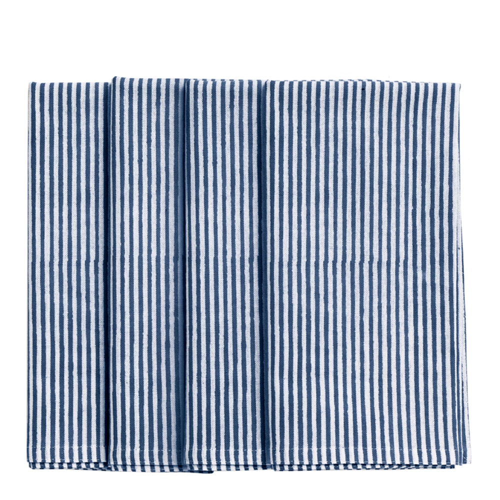 Stripe Randig Servett 4-pack 50x50 cm Marin