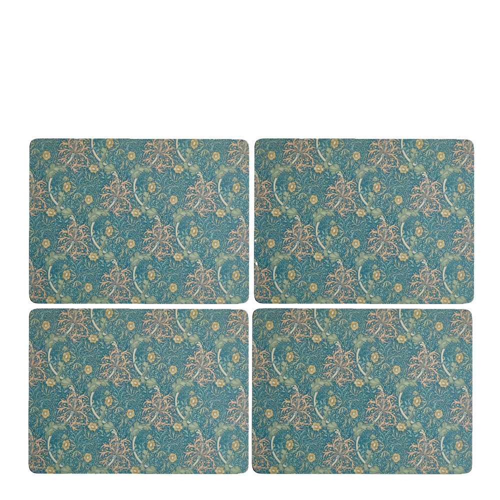 Morris & Co Bordsunderlägg Seaweed 4-pack Röd