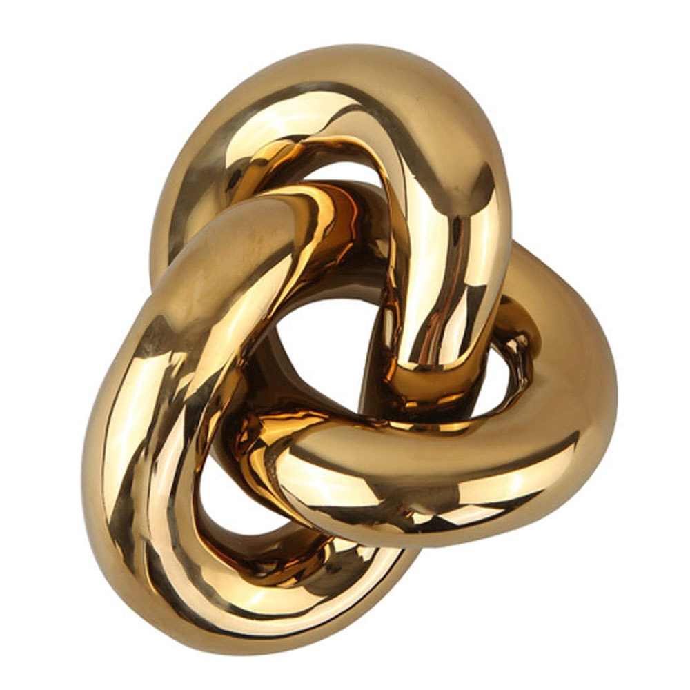 Knot Table Skulptur 9 x 19 x 15 cm Guld