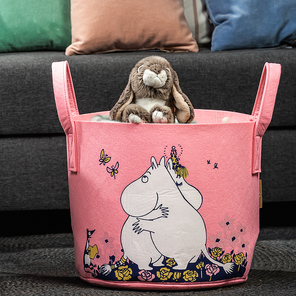 Mumin Förvaringskorg Krama Mig 30 l Rosa