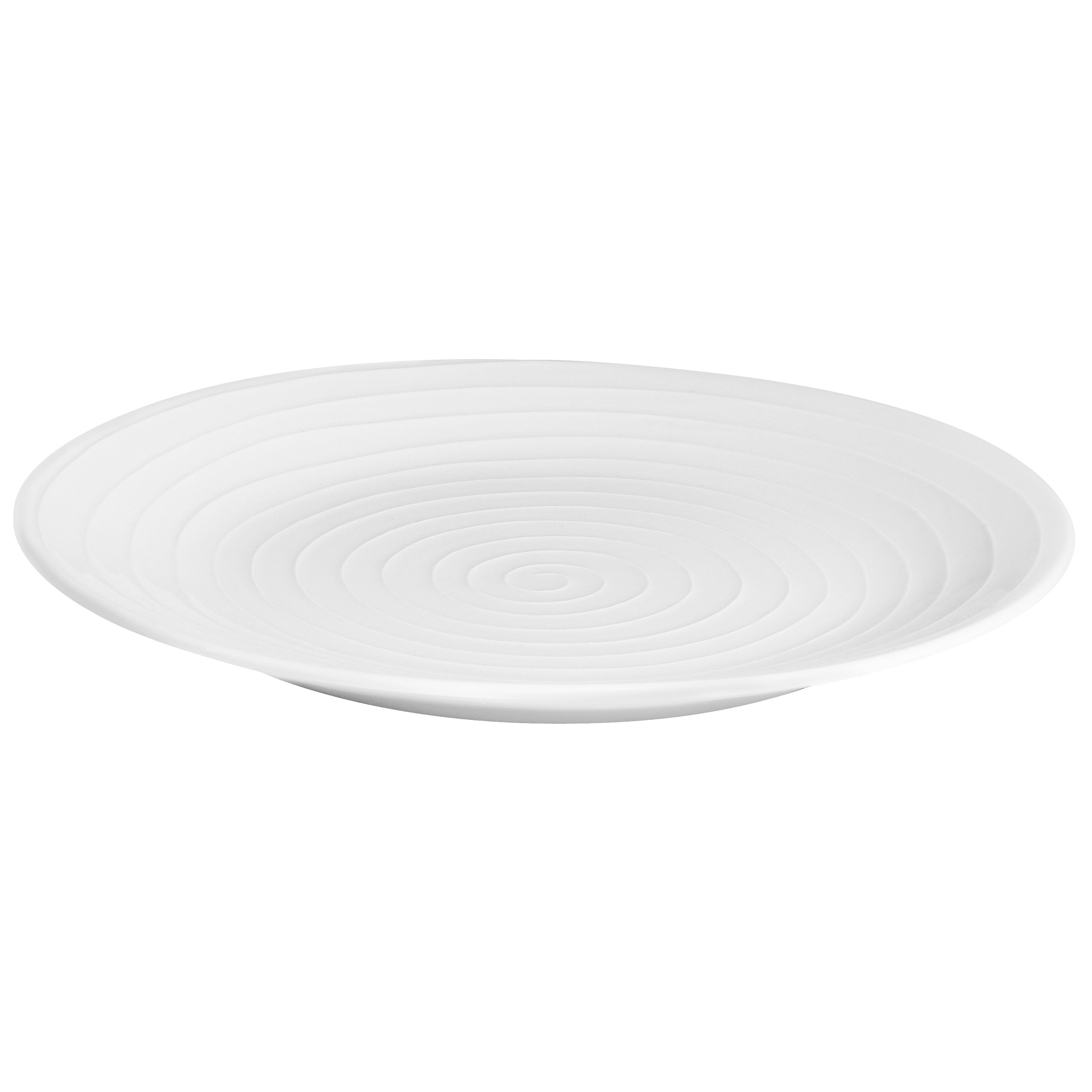 Blond Tallrik flat 22 cm stripe Vit