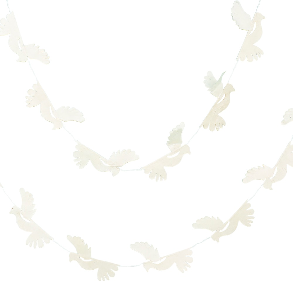 Girlang Duvor Papper 140 cm Vit