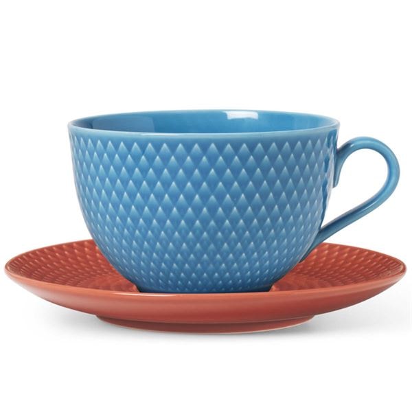 Rhombe Color Tekopp m Fat 39 cl Blå/Terracotta
