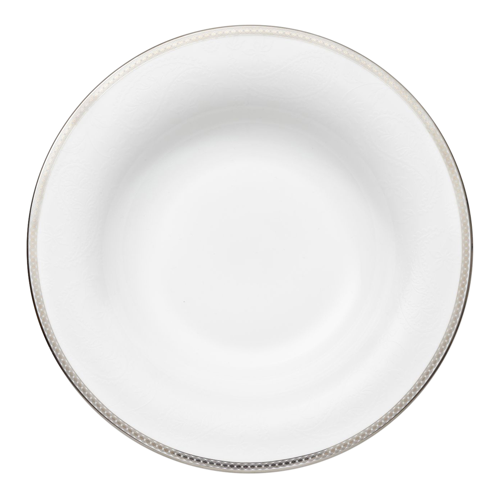 Silver Paisley Djup tallrik 23,5 cm Vit