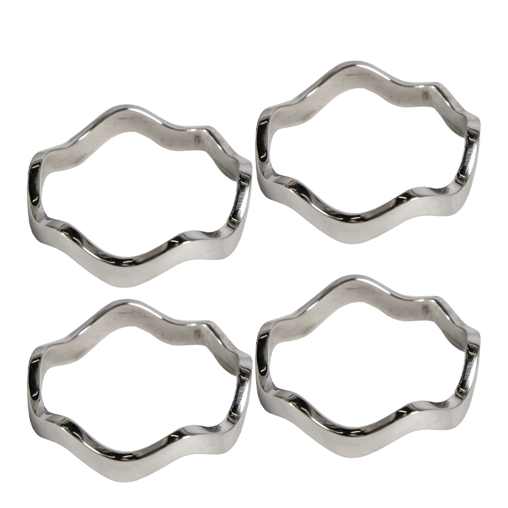 Servettringar Anna 5 cm 4-pack Silver Silver