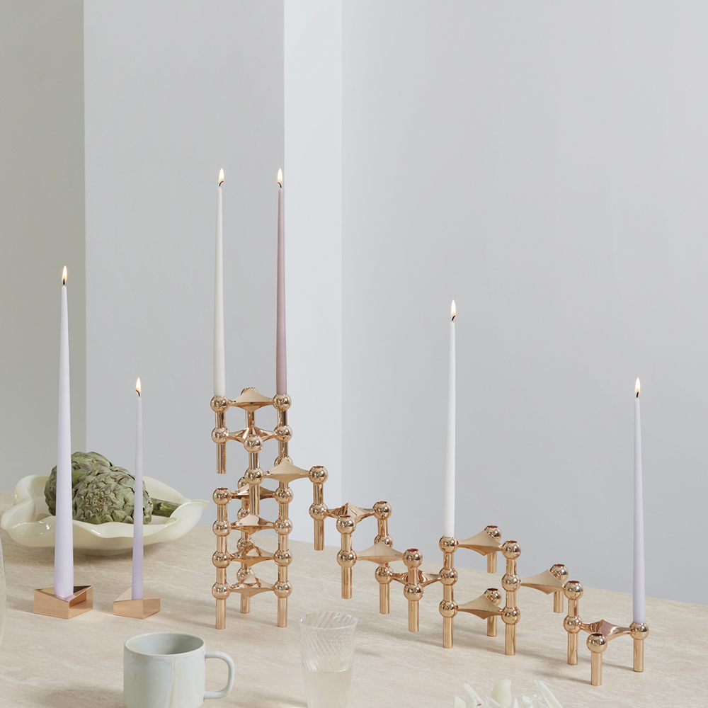 Stoff Nagel Ljusstake Rose Guld