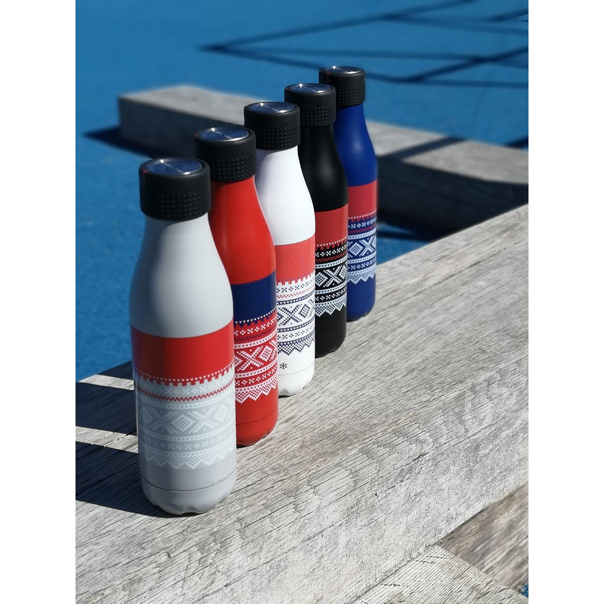 Bottle Up Marius Termoflaska 0,5L Grå/Röd/Vit