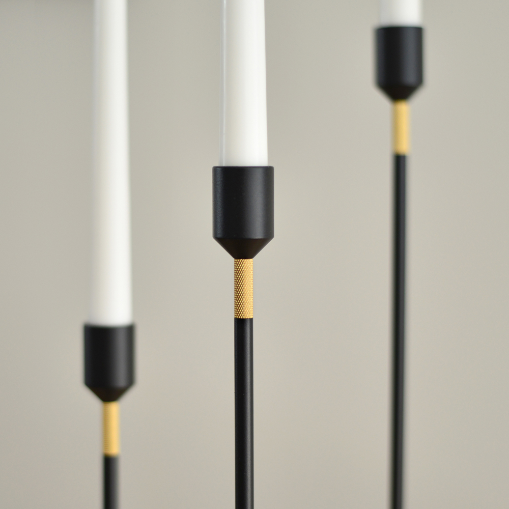 Three Stars Ljusstake L Svart