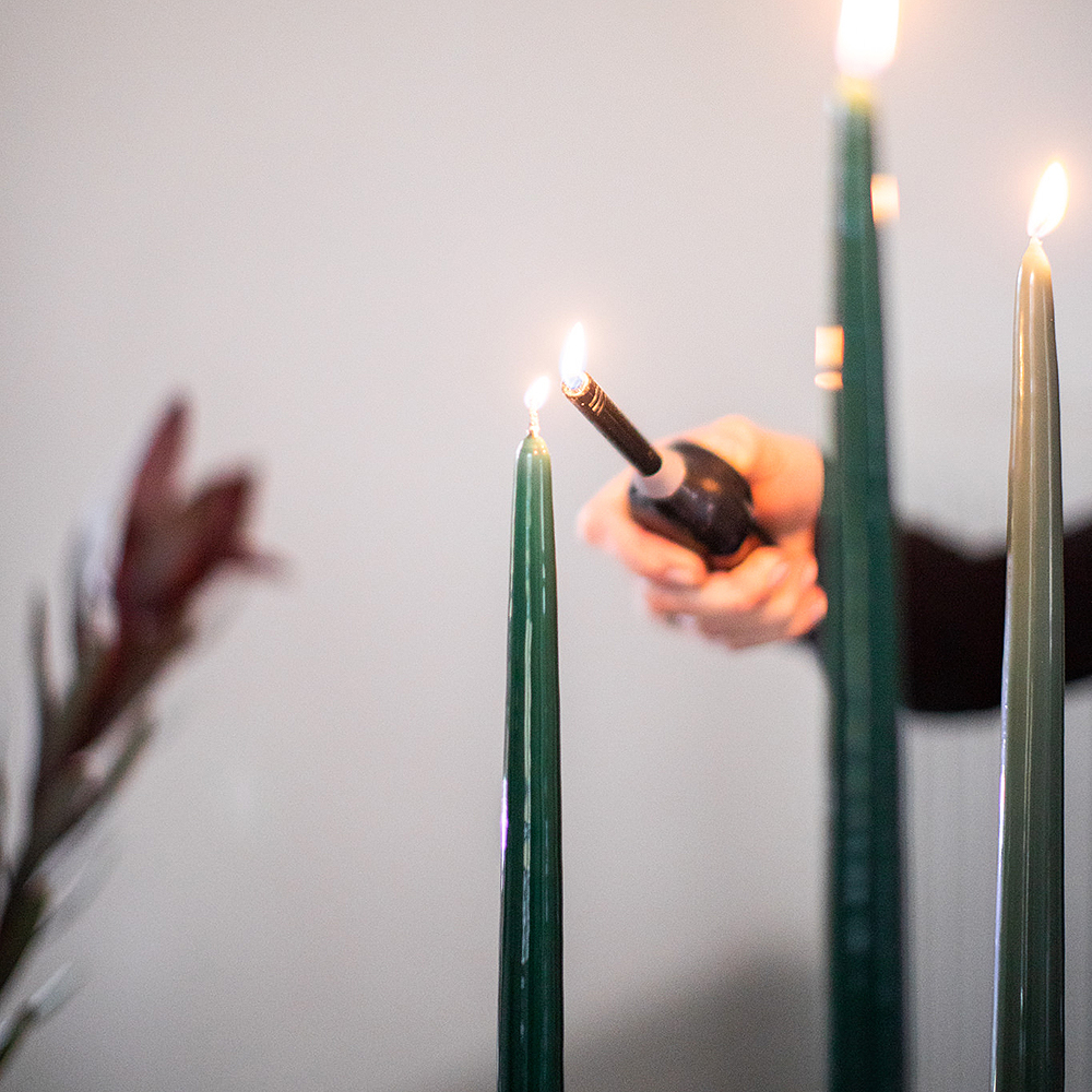 Herrgårdsljus 30 cm 6-pack Antikgrön