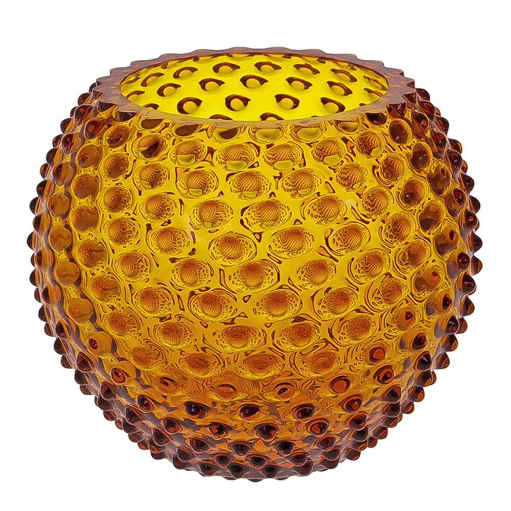 Hobnail Vas 18 cm Amber