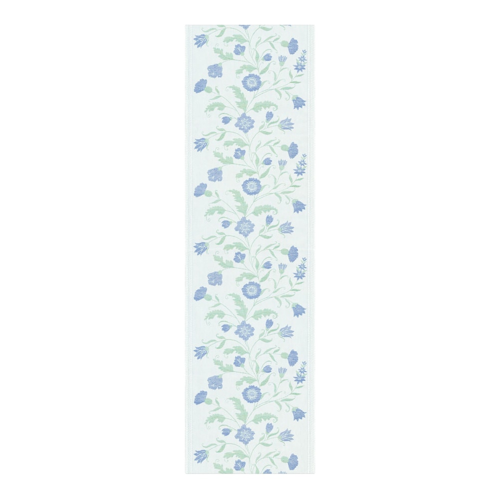 Blå Blom Bordslöpare 35x120 cm Blå