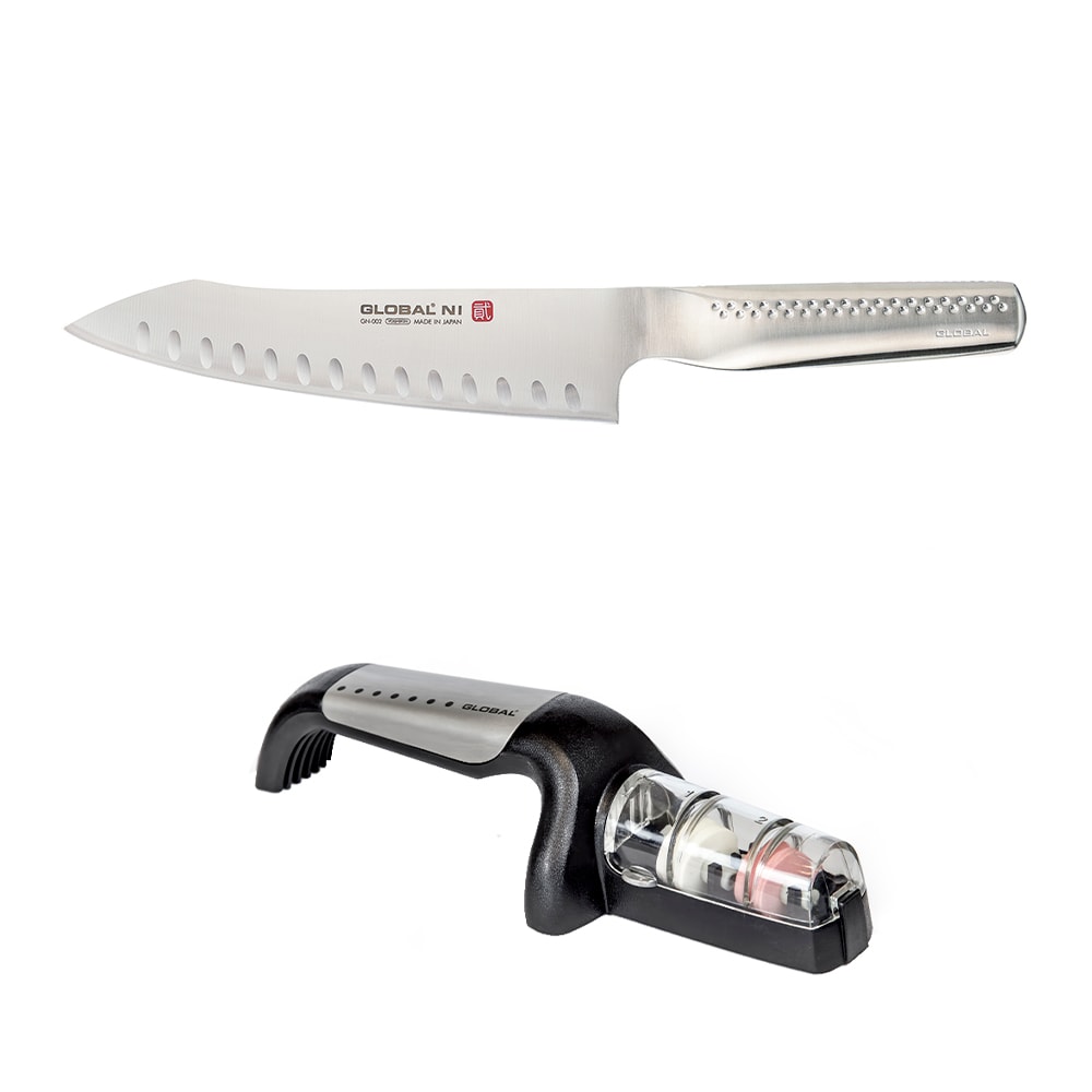 Global Ni Kockkniv Oriental med Våtslip 20 cm