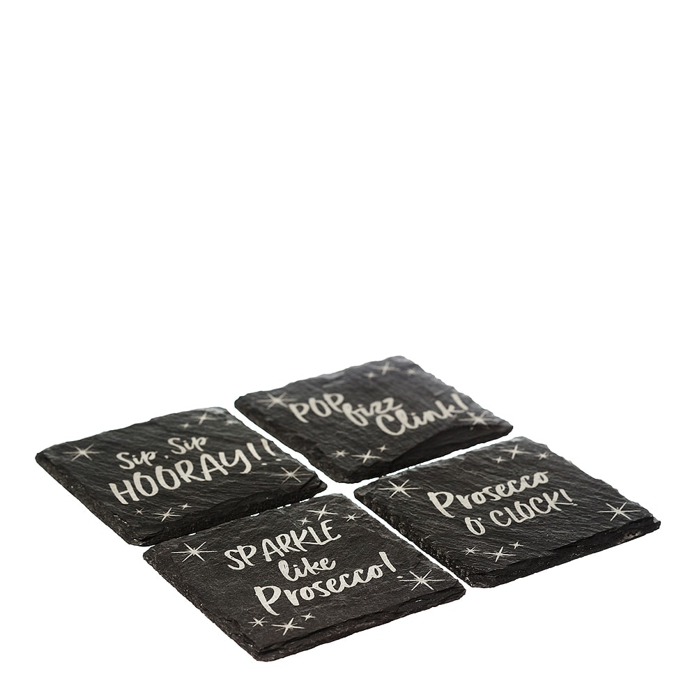 Glasunderlägg Prosecco 4-pack