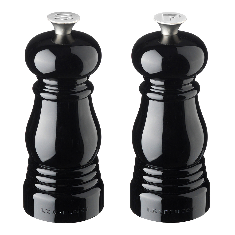 Salt- och pepparkvarnset 12 cm Svart blank