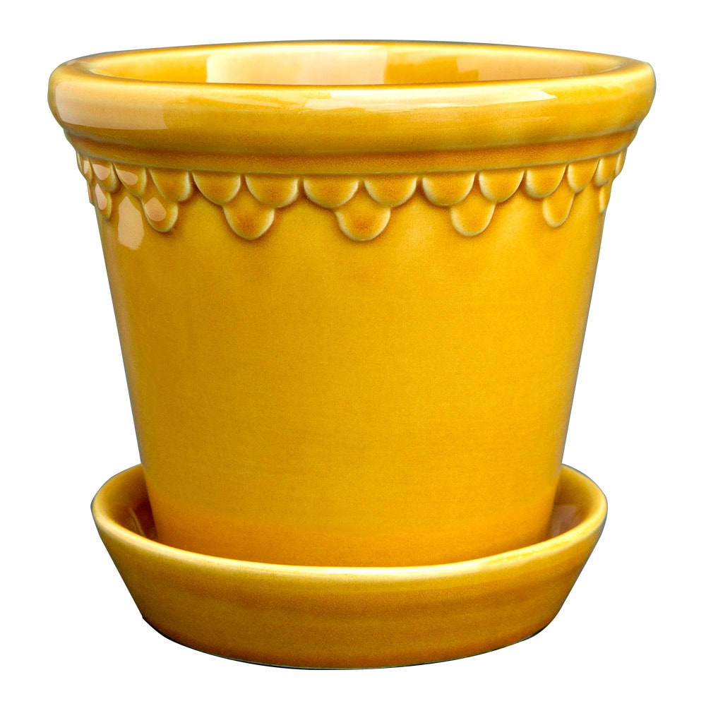 Bergs Potter Köpenhamn Kruka 18 cm Gul amber