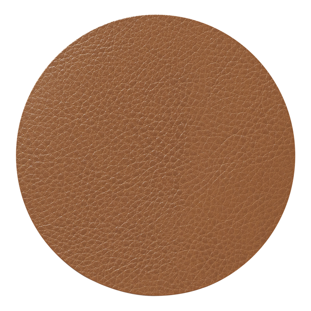 Leather Serene Circle Glasunderlägg 10 cm Nature